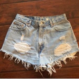 RESERVED vintage distressed Levi shorts